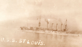 WWI Uss St Louis US Navy Cruiser C-20 Rppc Real Photo Postcard - £15.02 GBP