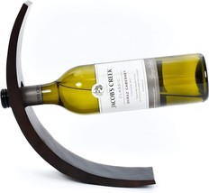 Decorative Wooden Wine Holder – Handmade Bottle Stand for Wine or Spirit... - £19.55 GBP