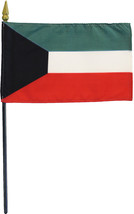 Kuwait - 4&quot;X6&quot; Stick Flag - $3.42