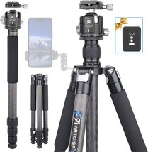 Professional Heavy Duty Carbon Fiber Tripod, Artcise 72.6&#39;&#39; Camera Tripod - £250.16 GBP