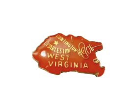West Virginia State Charleston Huntington WV Pin VTG 80s Lapel Hat Tie Tac - £3.12 GBP