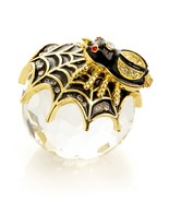 Keren Kopal Spider on crystal ball Trinket box Decorated with Austrian C... - $65.30 CAD