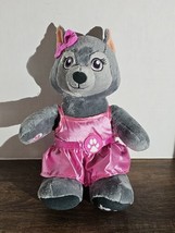 Plush Build A Bear Great Wolf Lodge Violet 12&quot; With Pink Metallic Dress - £15.94 GBP