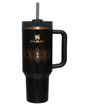 Stanley 40 oz Quencher H2.0 Tumbler Black Gold Gloss Deco Limited Edition New - £63.15 GBP