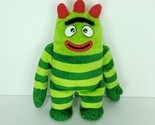 TY Yo Gabba Gabba Brobee Beanie Babies Plush 8&quot; Stuffed Animal Green Str... - $17.81