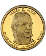2009 P James K. Polk Presidential Dollar Brilliant UNC MS Free Shipping! - £2.71 GBP