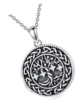 0.05 Carat Diamond Tree of Life Locket Necklace That - £438.39 GBP