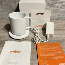 Ember Temperature Control Mug 2 Ceramic Heated 10 oz White Smart App CM1... - £42.37 GBP