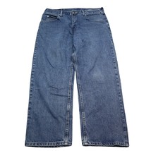 Wrangler Jeans Mens 36 x 28 Blue Pants Straight Western Denim Casual Workwear * - £19.37 GBP