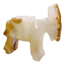 Vintage Stone Marble Alabaster Donkey Jackass Mule Hand Carved 3.5&quot; - £7.79 GBP