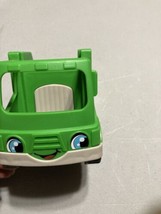 Fisher Price Little People Green Recycle Garbage Trash Truck Vehicle Car - $8.90