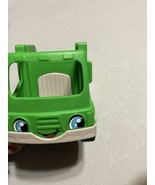 Fisher Price Little People Green Recycle Garbage Trash Truck Vehicle Car - £7.10 GBP
