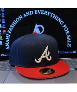 MLB-Atlanta Braves 59FIFTY Fitted New Era Navy/Red Hat  New - $494.95 MXN
