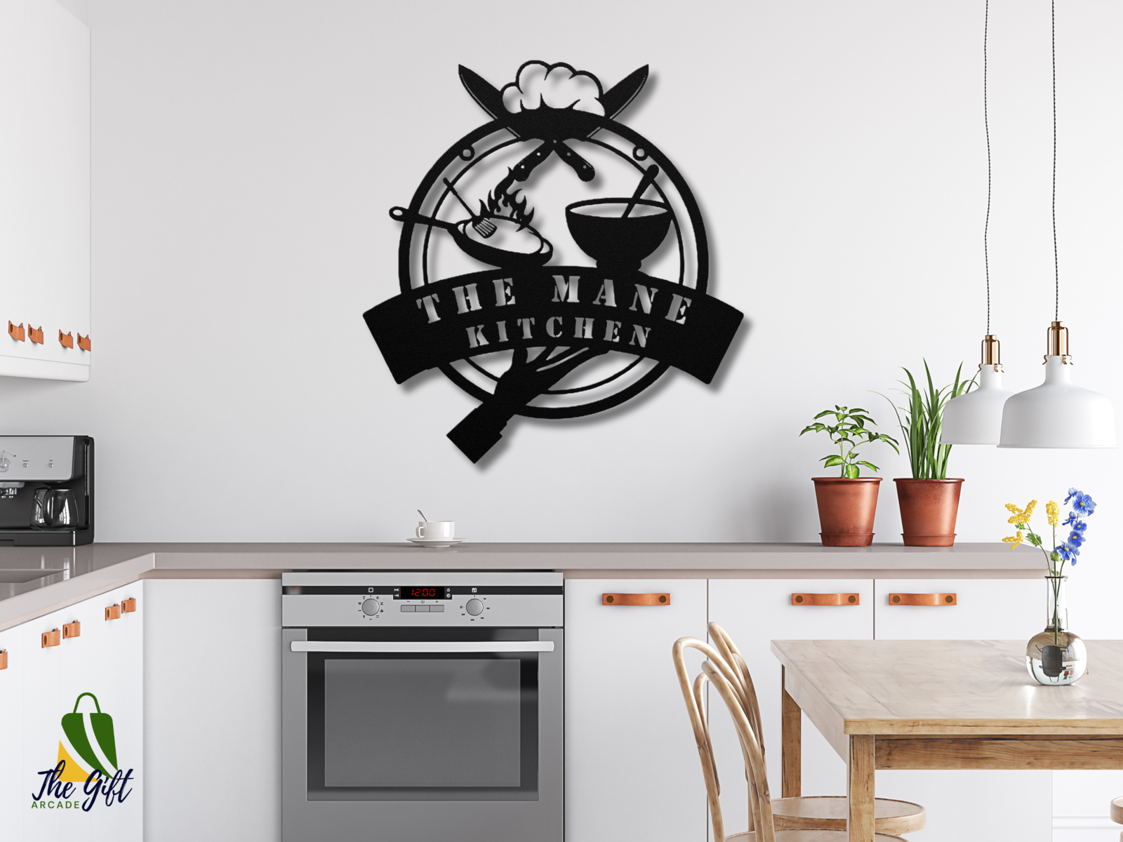 Personalized Kitchen Metal Wall Art -  Family Name Signs for Chefs & Restaurants