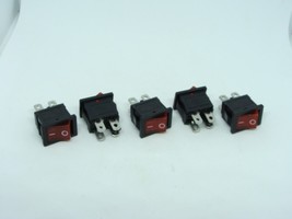 5Pcs Pack Lot KCD1 Power Rocker Button Switch 6A 250V 10A 125V AC 4 Pins Red LED - £10.12 GBP