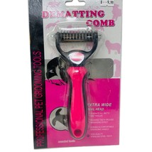 Dog Dematting Comb Professional Grooming Tool Extra Wide Dual Head Round... - $9.89