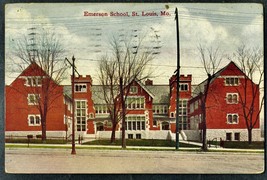 1908 St. Louis POSTCARD Company Emerson School POSTED Antique Correspondence - £10.80 GBP