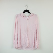 Charter Club Womens Large Classic Pink Combo Striped Button Up Top NWT CN15 - £23.03 GBP