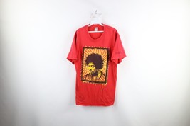 Vintage Y2K 2004 Mens Large Distressed Jimi Hendrix Sunburst Art T-Shirt Red - £44.32 GBP