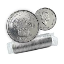 2000 Canadian 25-Cent Celebration/July Millennium Quarters Original Coin Roll - £23.06 GBP