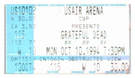 Grateful Dead Concierto Ticket Stub Octubre 10 1994 Washington Dc Landrover Md - $49.49