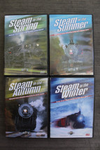 Americas Steam Trains-Steam in the Spring Summer Winter Autumn - 4 DVD&#39;s LB - £20.53 GBP