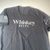 Grunt Style t shirt Men Sz 2XL? Whiskey Helps Black Tag Faded Read Measu... - $16.69