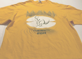 DEF LEPPARD Australia 2011 Concert Tour Yellow Kangaroo Rock Metal T-Shirt 2XL - £54.30 GBP