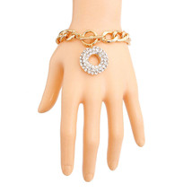Gold Donut Charm Toggle Bracelet - $27.49