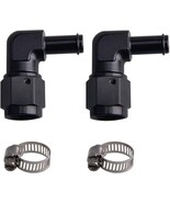6AN Female to 5/16&quot; Barb 90 Degree Swivel Fitting Adapter Aluminum Black... - $14.99