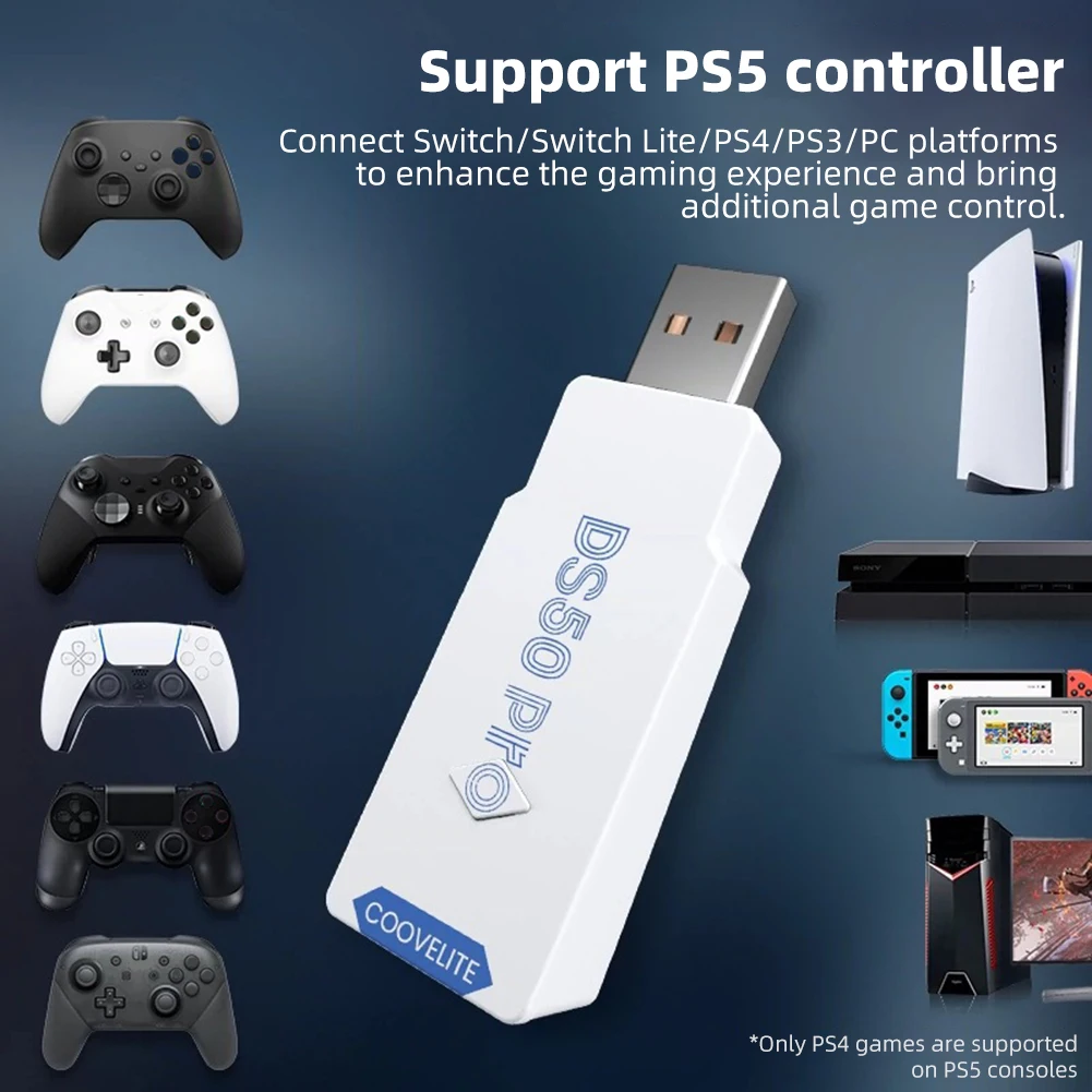 DS50 Pro Handle Conversion Adapter Support Multi-platform Motion Control Game - £14.53 GBP+