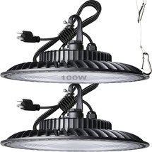 Lightdot 2Pack 100W LED High Bay Light for Shop/Garage/Barn, 5000K, ETL ... - £142.78 GBP