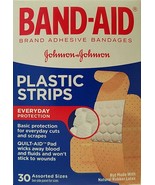 Band-Aid Plastic Strips Adhesive Bandages, Assorted Sizes 30 Ct/Box - £2.33 GBP
