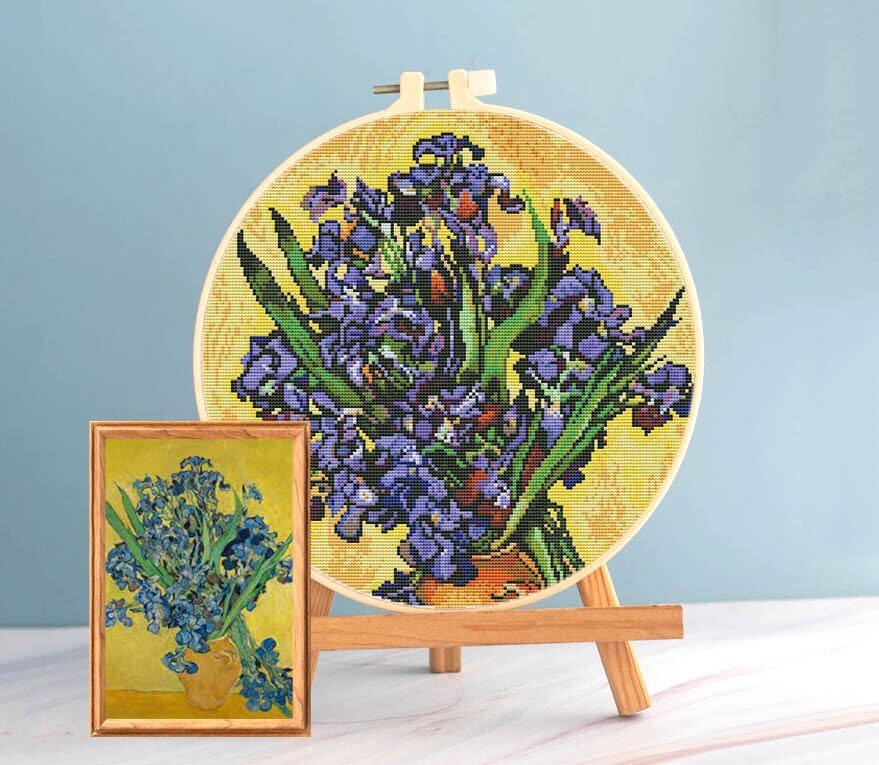 Primary image for Irises cross stitch Van Gogh pattern pdf - Iris Bouquet cross stitch Van Gogh 