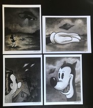 8.5x11 Set #4 UFO Signed prints By Frank Forte Pop Surrealism Cartoon Dark Art - £29.85 GBP