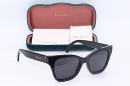New Gucci Gg 1133S 001 Black Gold Grey Lenses Authentc Frames Sunglasses 52-18 - £313.90 GBP