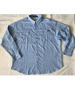 Mens Columbia PFG Tamiami 3X/3TF Long Sleeved Fishing Shirt Light Blue - $19.79