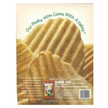 Wavy Lays Potato Chips Print Ad Vintage 90s Retro Hidden Valley Ranch Frito Lay - £8.98 GBP