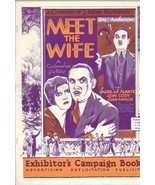 *MEET THE WIFE (1931) Columbia Comedy Pressbook Laura La Plante &amp; Lew Cody - $129.52 CAD