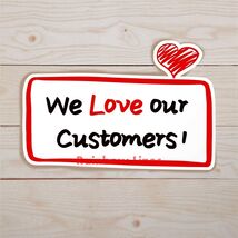 Love Customers /Thanks /Order Stickers Personalized 90*54 mm online Stor... - $18.89 MXN+