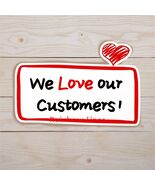 Love Customers /Thanks /Order Stickers Personalized 90*54 mm online Stor... - $18.89 MXN+