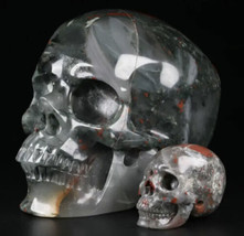 African Blood Stone Crystal Skull- Reiki- Mineral- Healing-Quartz-Realistic - £11.70 GBP+