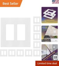 Screwless Decorator Wall Plates Child Safe Outlet Covers, Size 2-Gang 4.... - $44.90