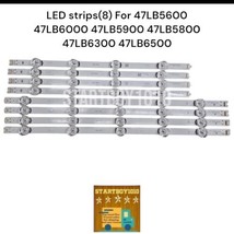 LED strips(8) For 47LB5600 47LB6000 47LB5900 47LB5800 47LB6300 47LB6500 - £21.73 GBP