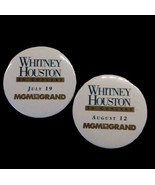 2 July August 1990&#39;s Whitney Houston MGM GRAND  Pin Pinback Collectable ... - $565.28 MXN
