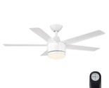 Home Decorators Merwry 48 in. LED Indoor White Ceiling Fan w/ Light Kit ... - £76.17 GBP