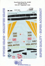 1/48 SuperScale Decals Navy F/A-18C Hornet VFA-151 CAG Vigilantes 48-983 - £11.61 GBP