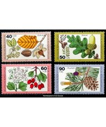 Germany 1979 MNH Mi 1024-1027 Sc B565-B568 Woodland Plants ** Oak,Pine,B... - $110.73 MXN
