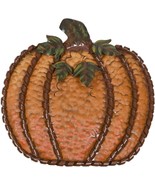 Metal Fall Pumpkin Decor, Indoor Outdoor Standing Flat Pumpkin Decoration Autumn - $41.99