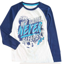 Max &amp; Olivia Little &amp; Big Boys Game Never Sleeps Printed Top, Small (6/7), Navy - £23.36 GBP